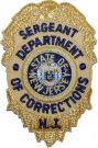 New Jersey "NJ DOC" Department of Corrections "Sergeant" Soft Badge Patch